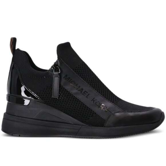 NWT (Original Box) Michael Kors Willis Stretch Knit Trainer in All Black - W 10 - Picture 1 of 9